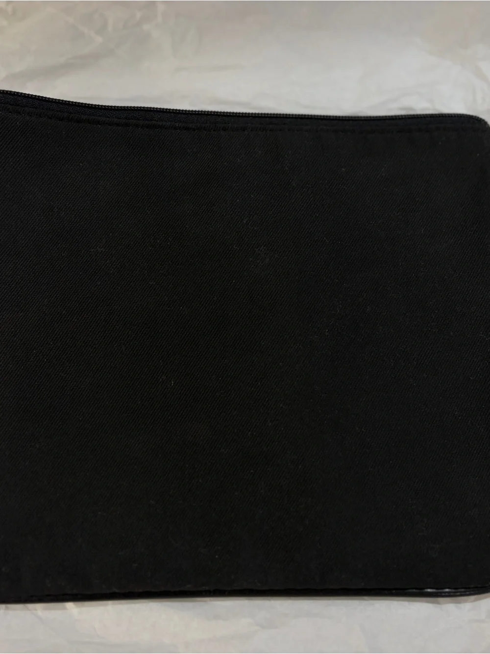 Dior Beauty black canvas pouch with silver logo
